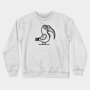 Funny Raven Bird Minimalist Drawing Crewneck Sweatshirt